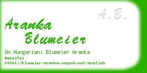 aranka blumeier business card